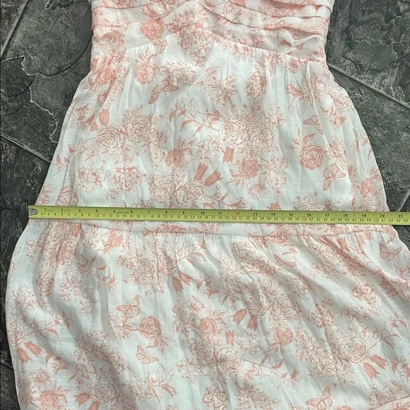 ⭐️NWT HUNTER & BROWN Toile Floral Maxi Dress Sweetheart Pleats Coquette Coastal - Picture 12 of 15